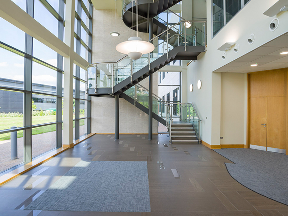 Reception of Nelson House, Blythe Valley Park - the latest building to become available for lease at Blythe Valley Park in Solihull.