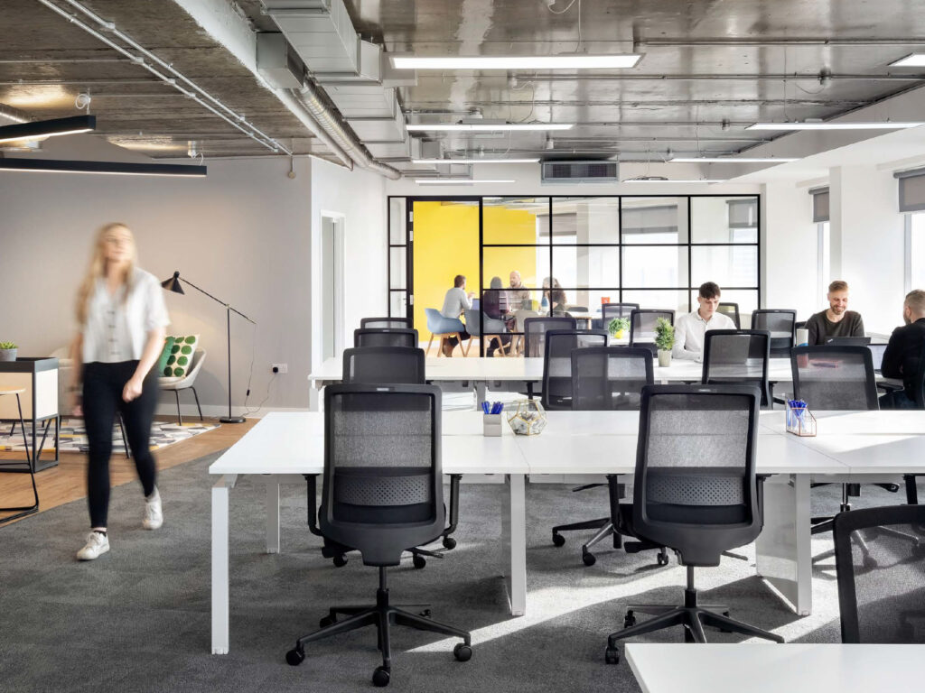 Light and spacious, state-of-the-art office space was created at Alpha, Birmingham in its £20 million refurbishment programme in 2021