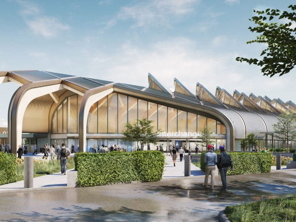 CGI of HS2 Interchange Station, Solihull