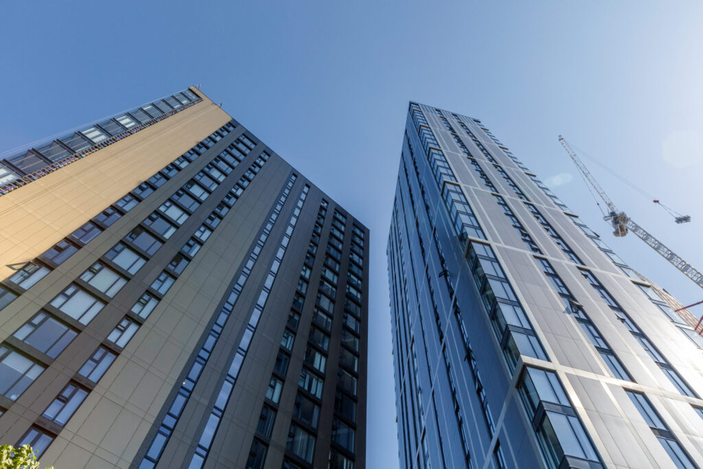 The Bank residential towers where KWB provides comprehensive block management in Birmingham city centre