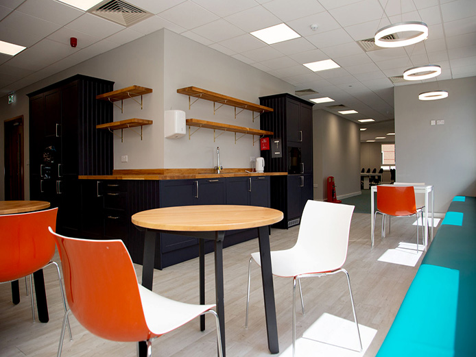 Refurbished breakout area at 2620 Kings Court 11,858 sq ft office space to let Solihull