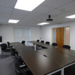 Large boardroom for meetings at West Midland House offices for sale in Coleshill