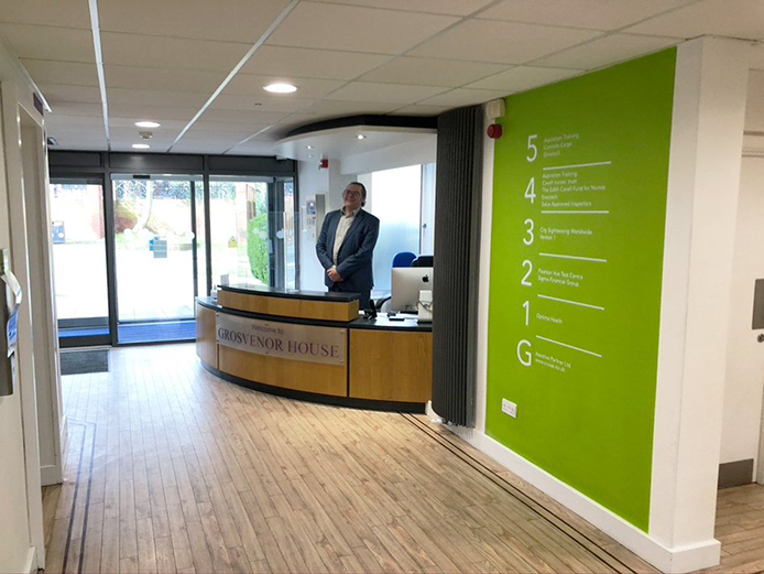 Recently refurbished reception area