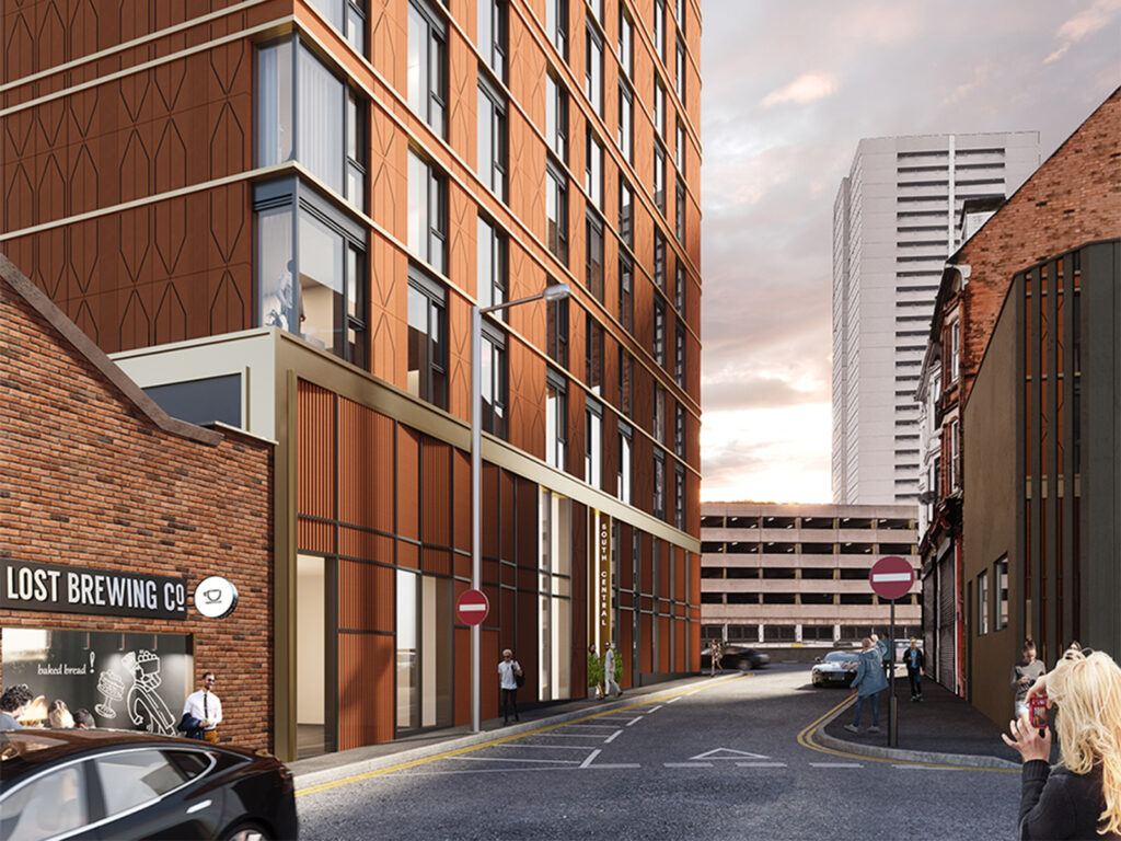 Ground floor view of South Central Birmingham, where KWB Residential provides block management services