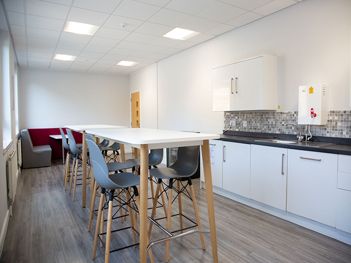 Breakout area and kitchenette at 2640 King's Court, Birmingham Business Park