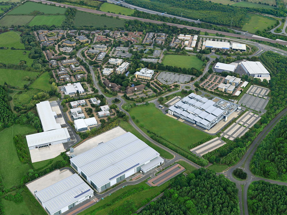 Aerial view of Birmingham Business Park, a key location for office deals at J6 of M42