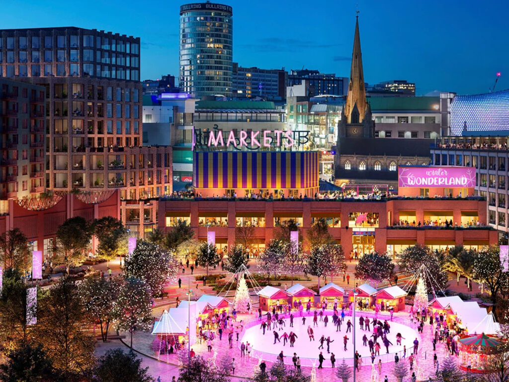CGI of the Smithfield regeneration development in Birmingham Digbeth hoping to invite investment into the 2025 Birmingham office market