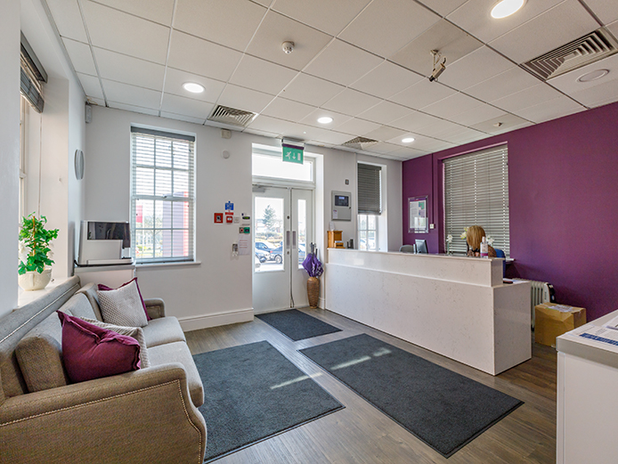 Reception to fully fitted and ready to occupy office space in Coleshill, Birmingham
