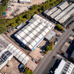 Birds eye view of this industrial unit for sale that provides secure yards in a prominent location, Aldridge