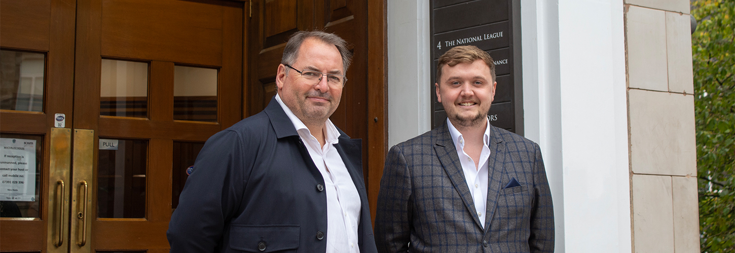 George McCall, Head of Facilities Management (right) with KWB's Head of Property Management, Sam Lawrence