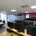 Private meeting incorporated in an open floor plan part of these fully fitted long leasehold offices, Shirley