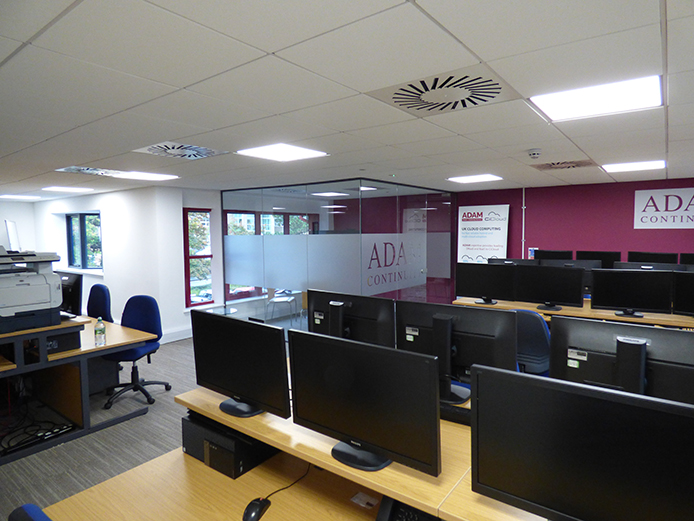 Private meeting incorporated in an open floor plan part of these fully fitted long leasehold offices, Shirley