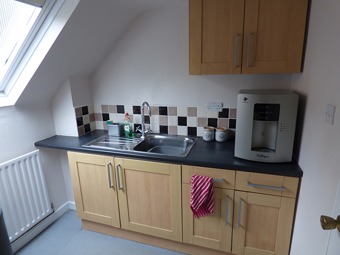 Breakout area and kitchenette at 5 The Courtyard, Coleshill