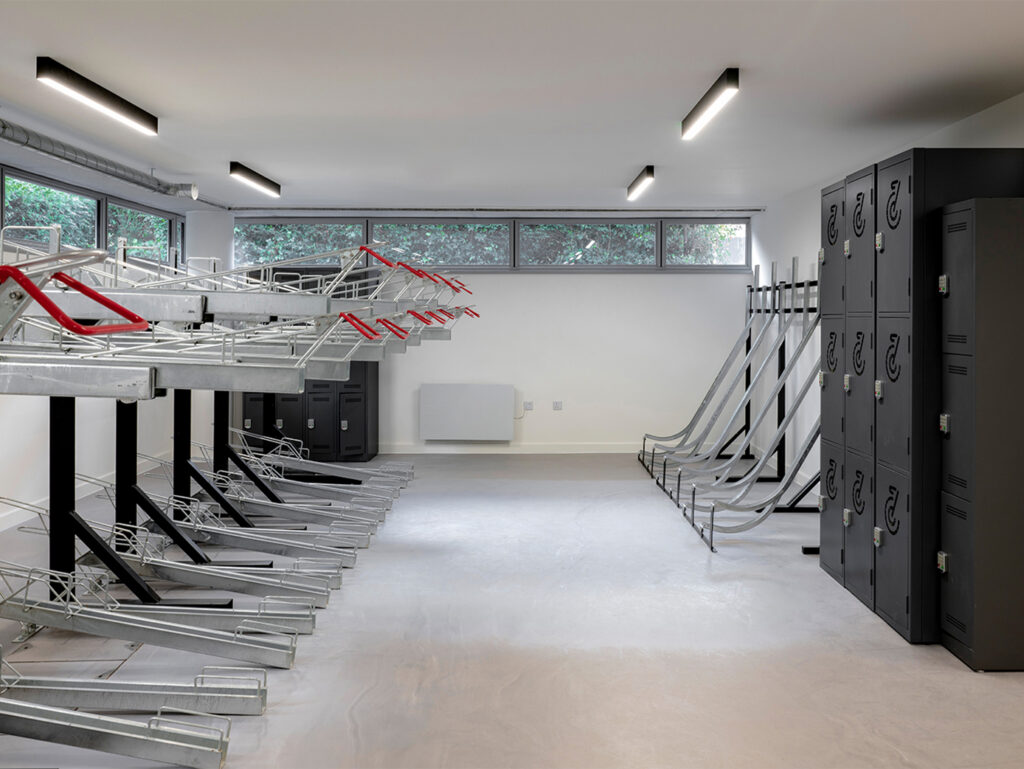 AIR Solihull provides indoor and outdoor bike storage encouraging occupiers to travel green