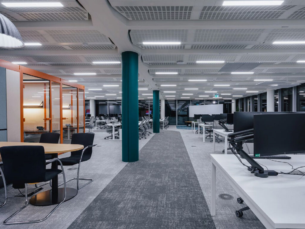 Furnished office space available at AIR Solihull - a modern refurbishment with EPC-B Rating and WiredScore Platinum