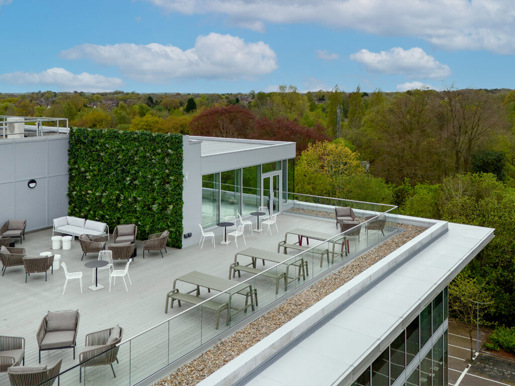Roof terrace providing a stunning communal space