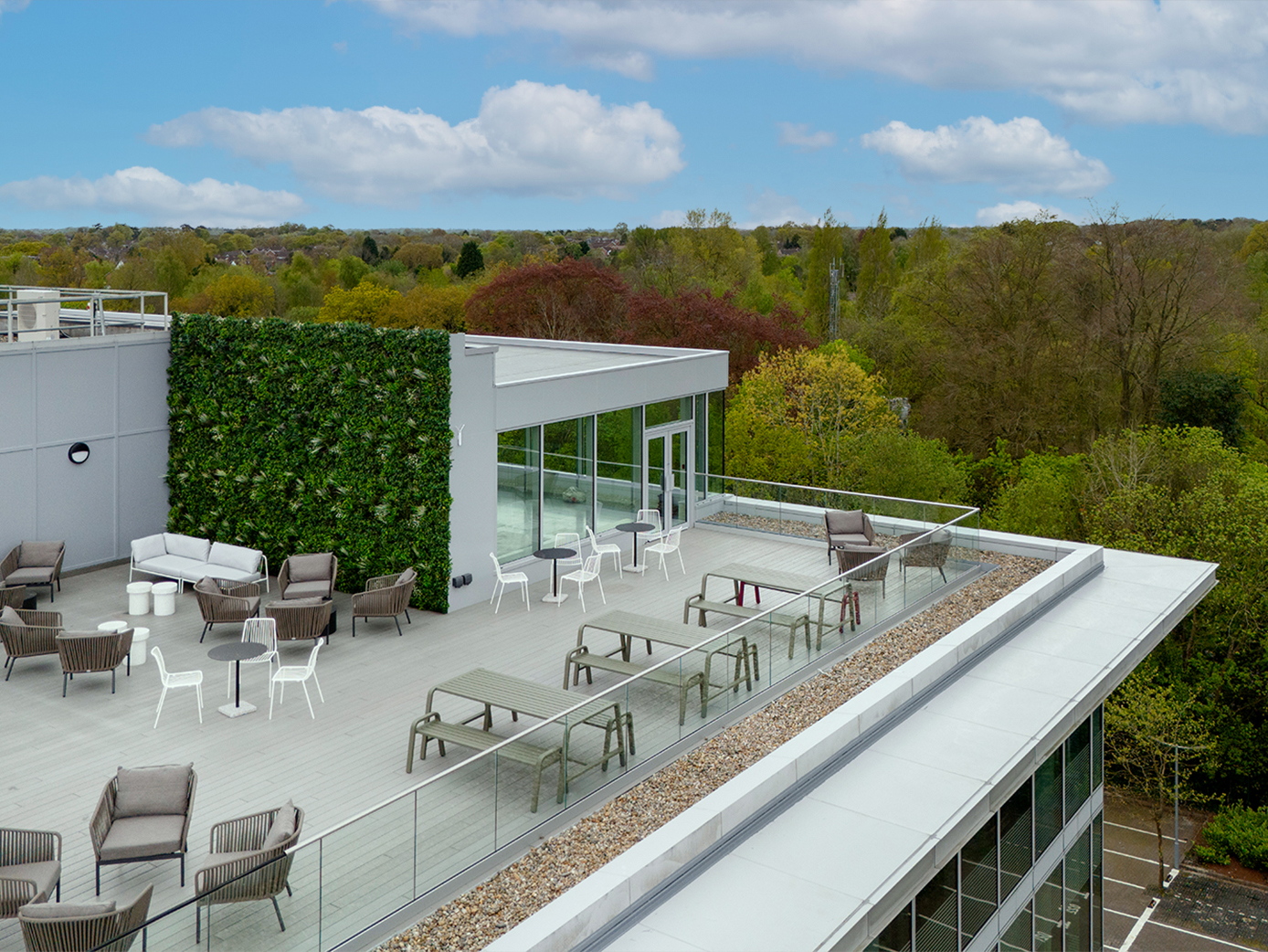 Roof terrace providing a stunning communal space