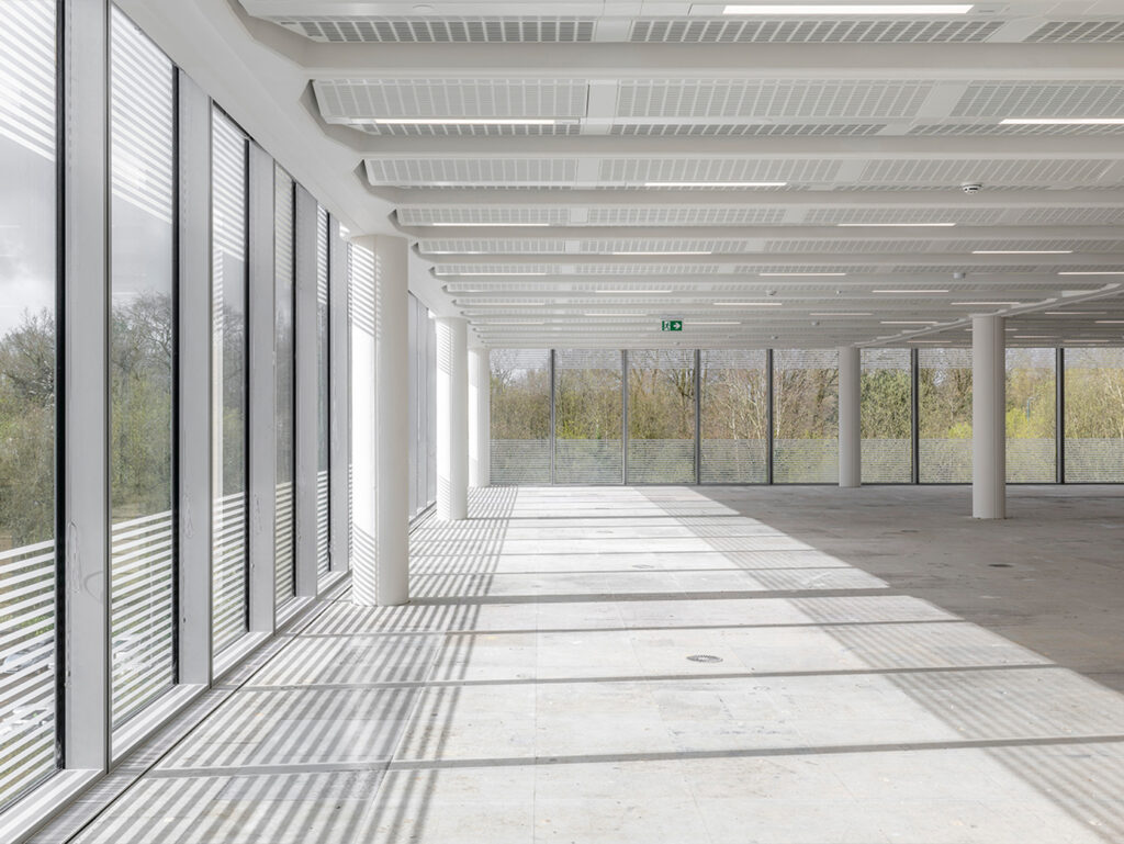 Floor-to-ceiling glazed elevations to maximise light and efficiency in the workspace
