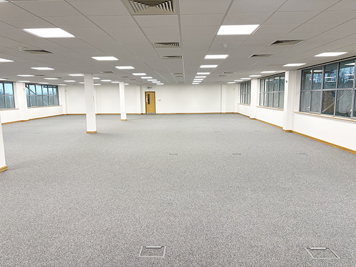 Floor plan of the suite available in Prospect House, which benefits from VRF air conditioning, a kitchen area, and male and female toilets