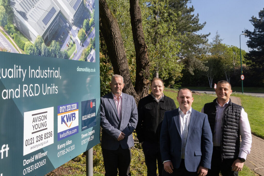 Diamond development letting agents from left to right - Kenny Allen (KWB), Steve Jaggers (JLL), Max Andrews (Avison Young) and Josh Brown (JLL)