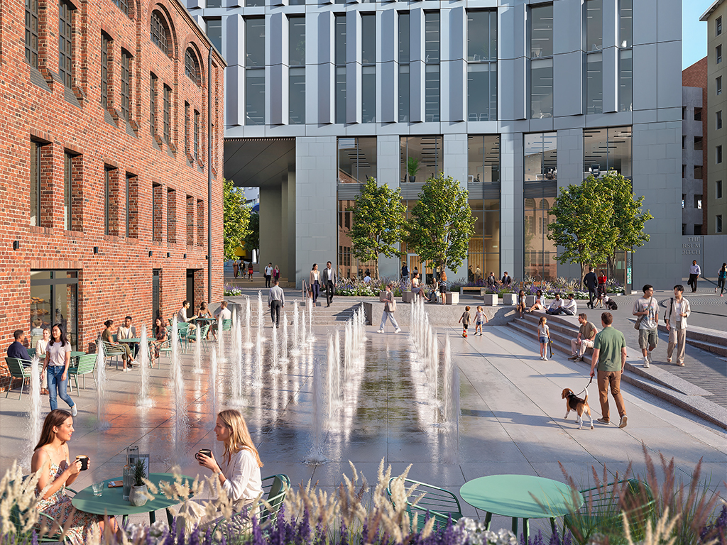 CGI of retail amenities and 1 Beorma Place as part of the new Beorma Quarter development opposite Selfridges