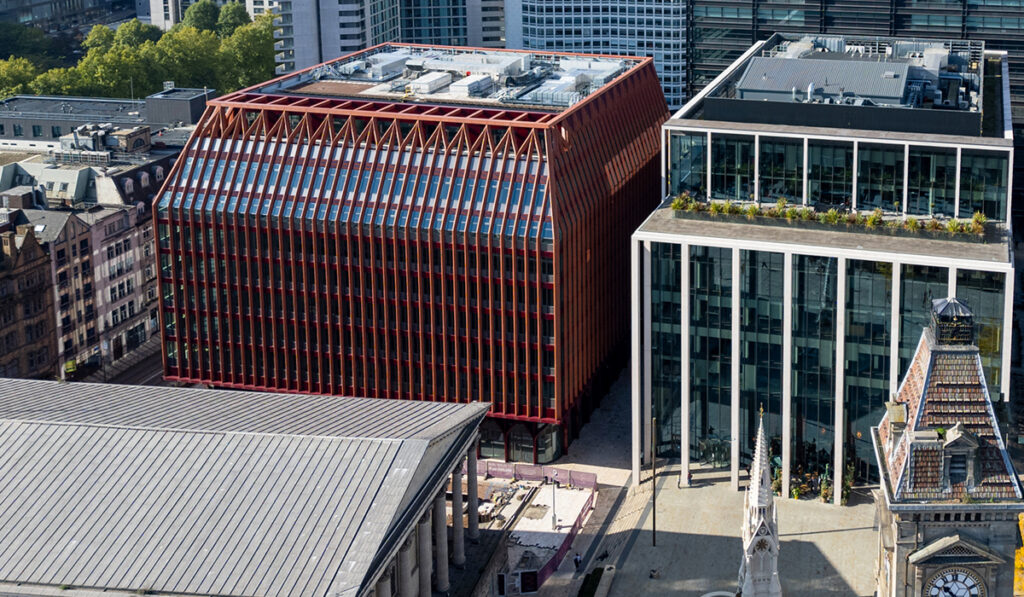 Three Chamberlain Square where the letting to Eversheds provided the largest deal of H1 2026 Birmingham office market