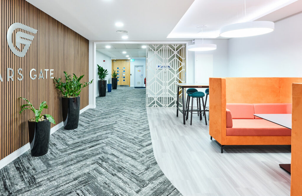 Breakout area supporting CIPP's new office suite in Shirley, within a high-quality, refurbished, multi-let office building close to J4 M42
